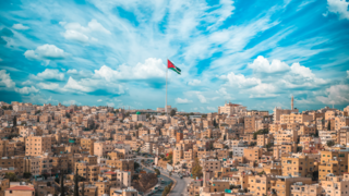 View on Amman with blue sky
